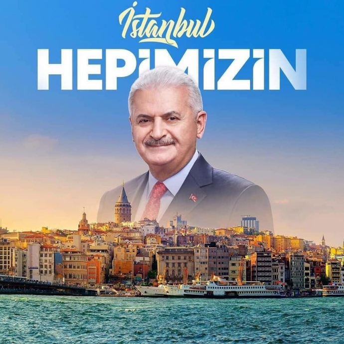 binali yıldırım ın yeni istanbul afişi