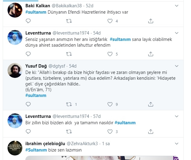 yoğun bakımdaki şeyh için tweet atan tarikatçılar