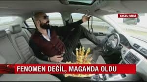 ayakla araba sürüp instagram da paylaşmak