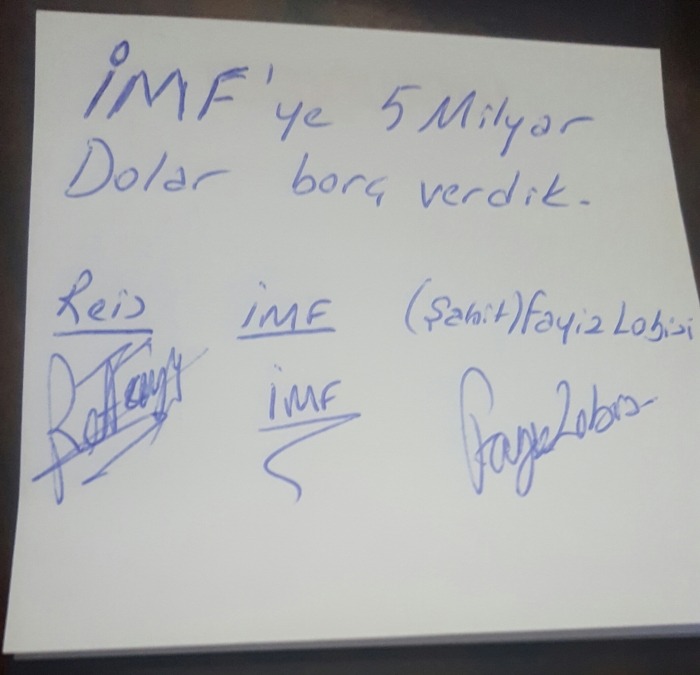 imf ye verdiğimiz 5 milyar doların belgesi
