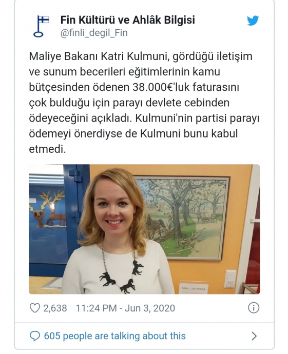 finlandiya maliye bakanı nın istifa etmesi