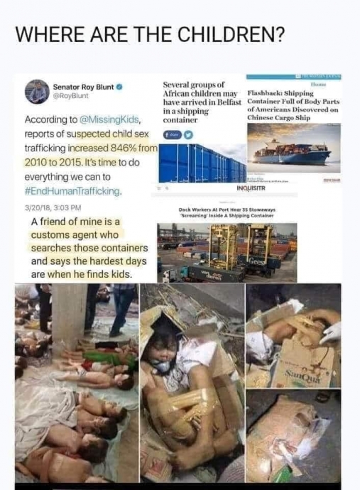 kaçırılmış çocuk dolu konteynerler