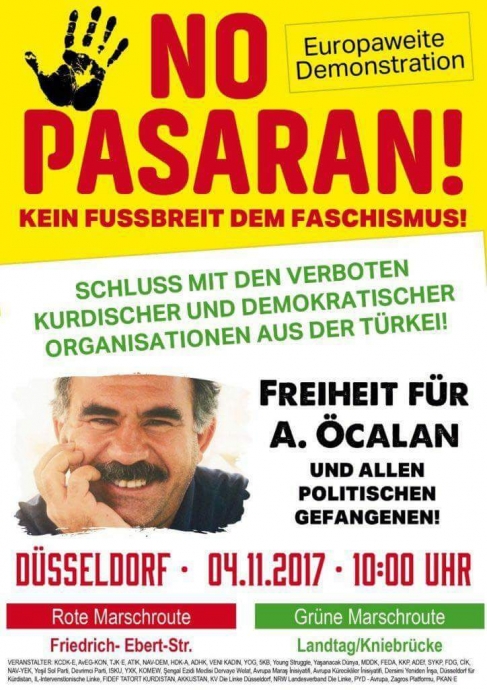 4 kasım 2017 almanya düsseldorf pkk şenliği