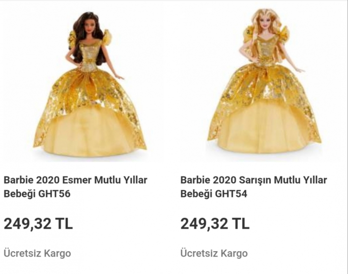 barbie 2020 mutlu yıllar bebeği