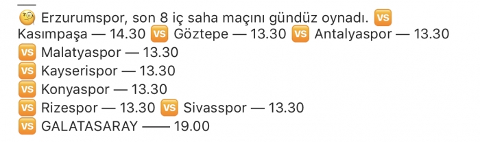fedarasyonun reddettiği maç saati teklifi