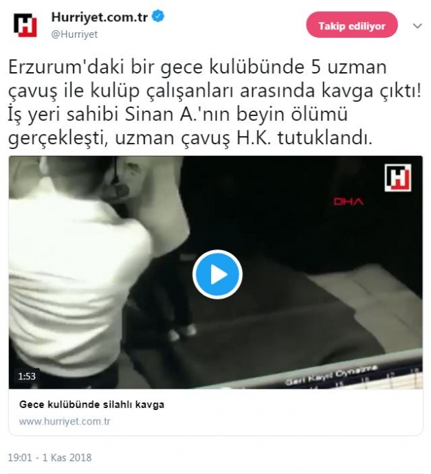 erzurum daki gece kulübünde yaşanan kavga