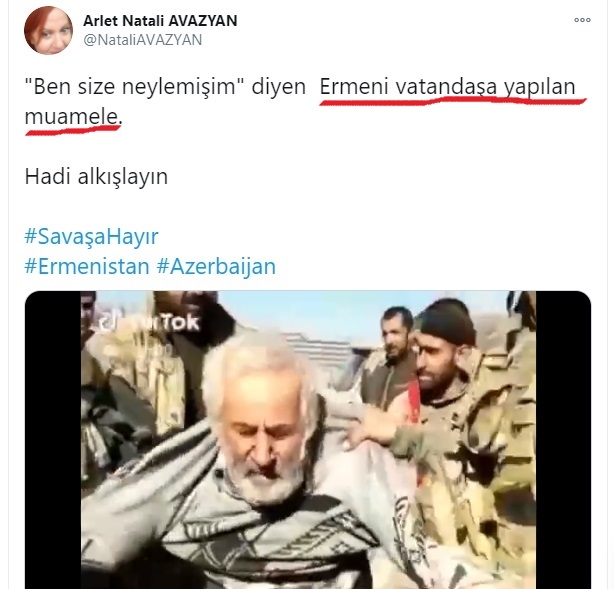 azerbaycan askeri ermeni dedeye zulüm etti yalanı