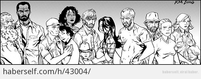 The walking dead karakterlerinin dizi ve çizgi romandaki halleri.