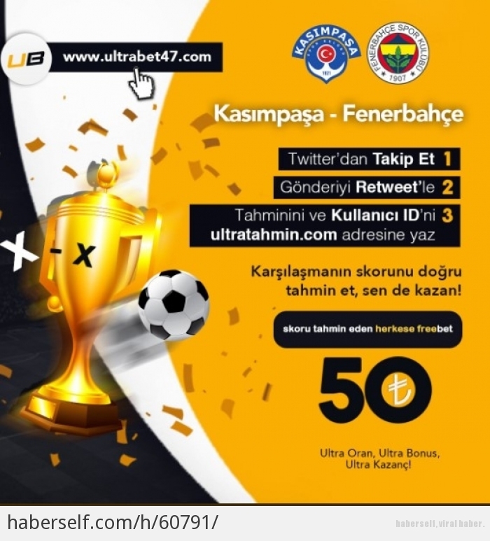 Kaımpaşa -Fenerbahçe Maçına Tahmin Yapan 50 TL bonusu kapacak!