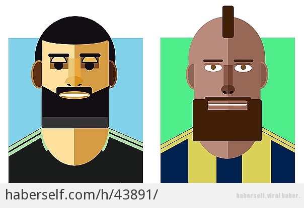Fenerbahçeli 5 Futbolcunun Minimal İllüstrasyonları