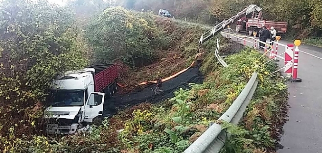 Şarampole yuvarlandı!