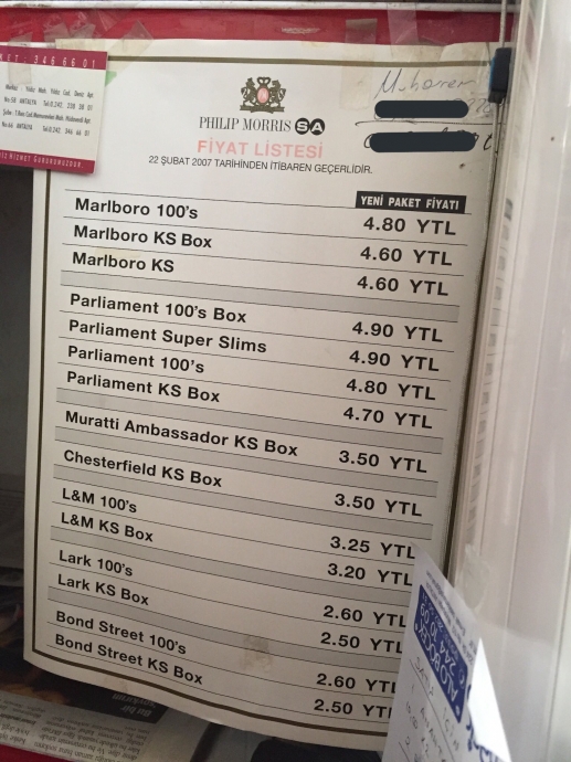 2007 yilina ait sigara fiyatlari uludag sozluk