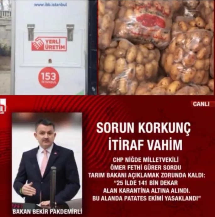 25 ilde patates ekiminin yasaklanması
