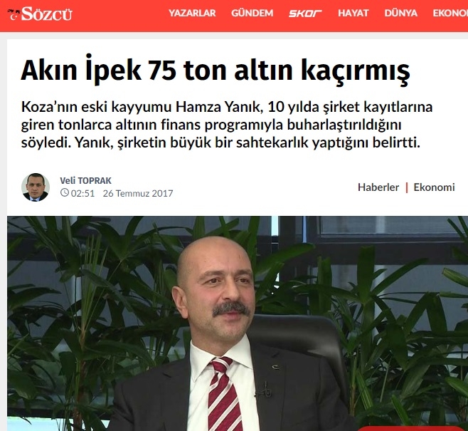 akın ipek in türkiye den kaçırdığı altınlar