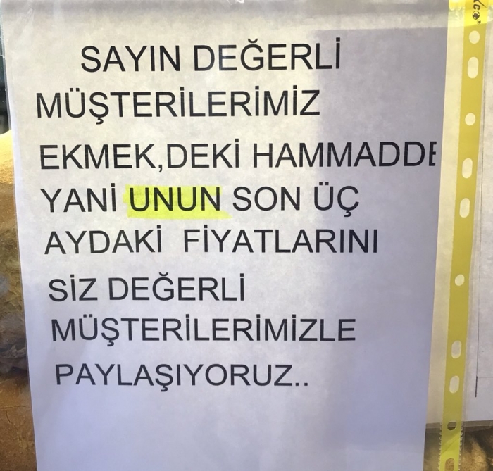 ekmek zammını bilale anlatır gibi anlatan fırıncı