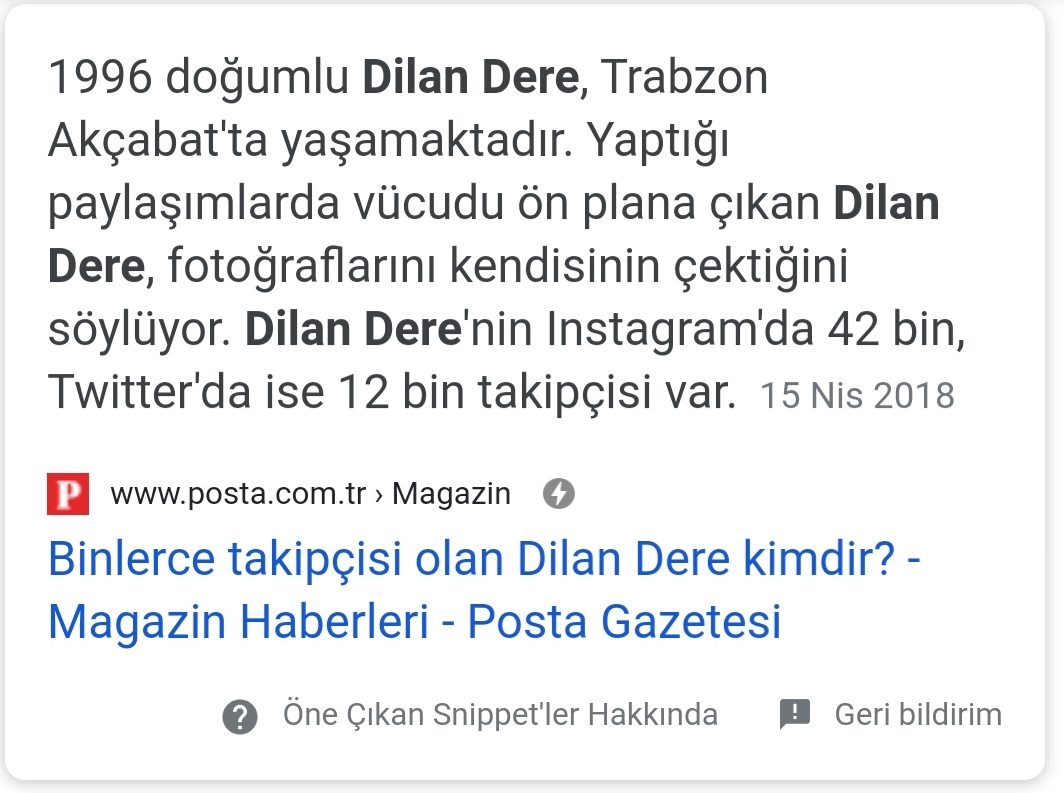 Trabzon dilan dere Dilan Dere