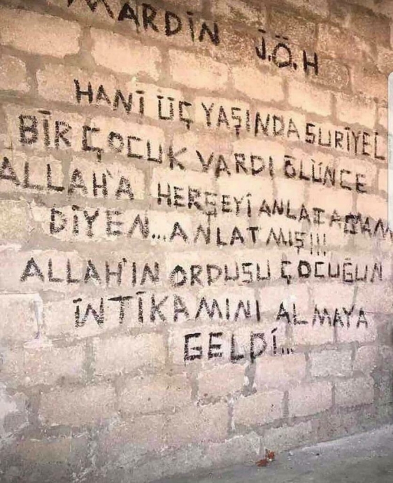 mardin jöh ün afrin duvar yazısı