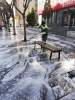 uşak belediyesinin fırça sabunla şehri yıkaması