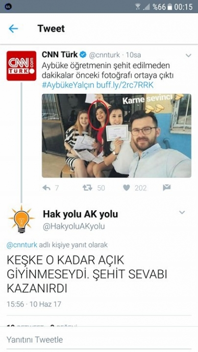 şehit aybüke yalçın a yapılan iğrenç saygısızlık