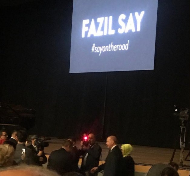 18 ocak 2019 rte nin fazıl say konserine gitmesi