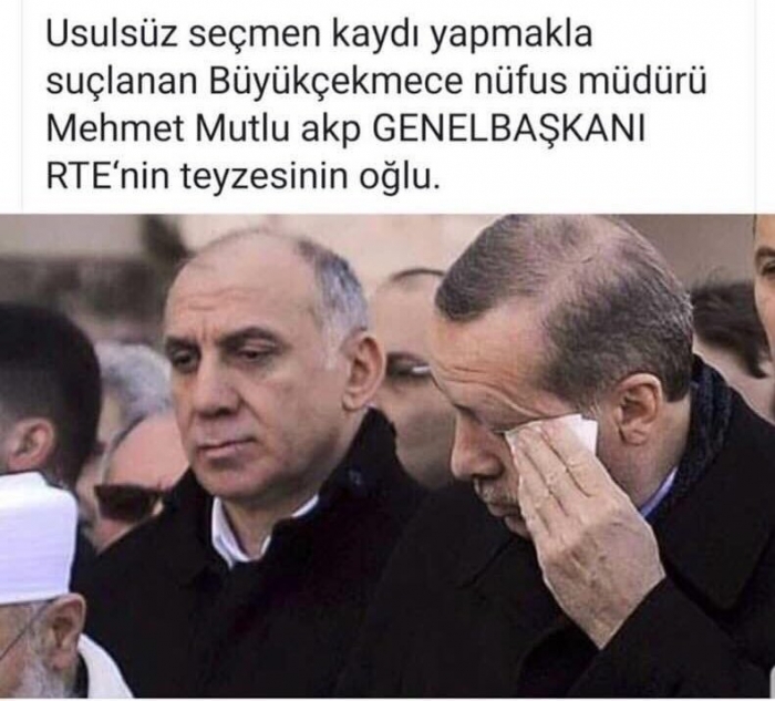 büyükçekmece nüfus müdürünün rte ile akraba olması