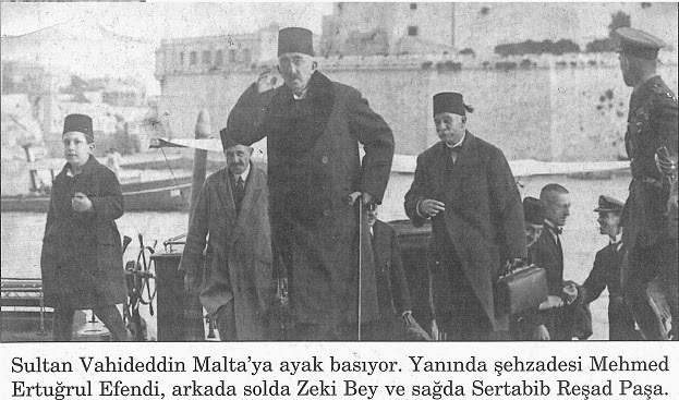 20 kasım 1922 vahdettin in malta ya ayak basması