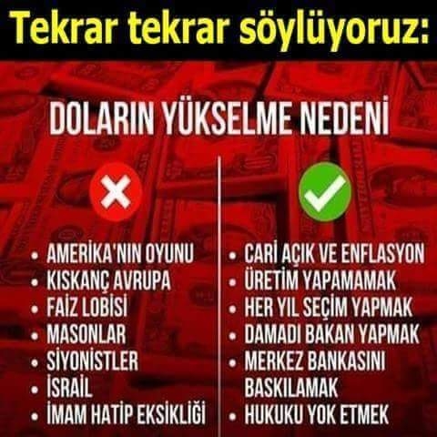 doların artmasının nedeni
