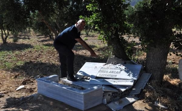 şehidin hayratı çeşmeyi tahrip eden vandallar