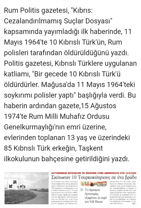 türkleri katlettiğini itiraf eden rum gazetesi