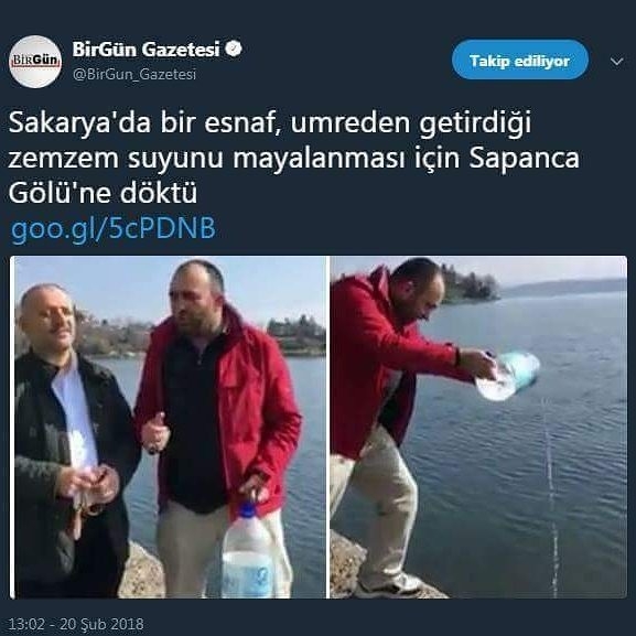 zemzem suyu ile sapanca gölünü mayalamak