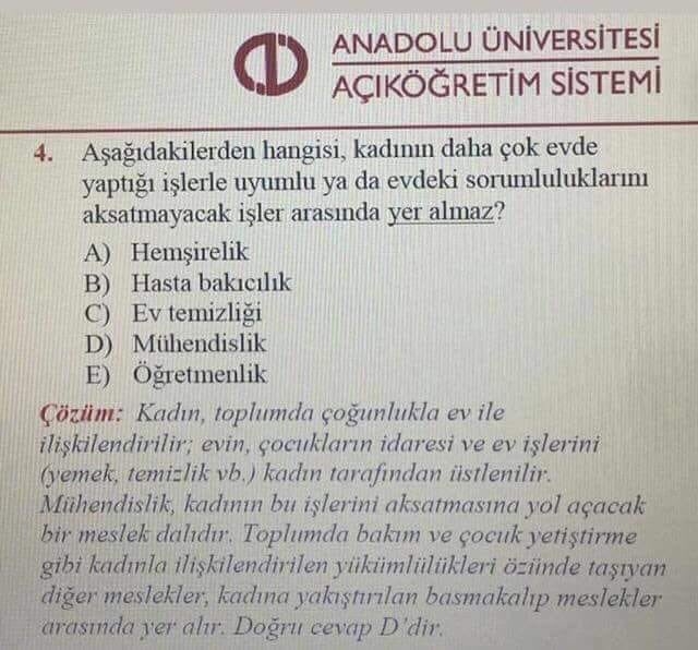 devlete göre kadın mühendis olamaz