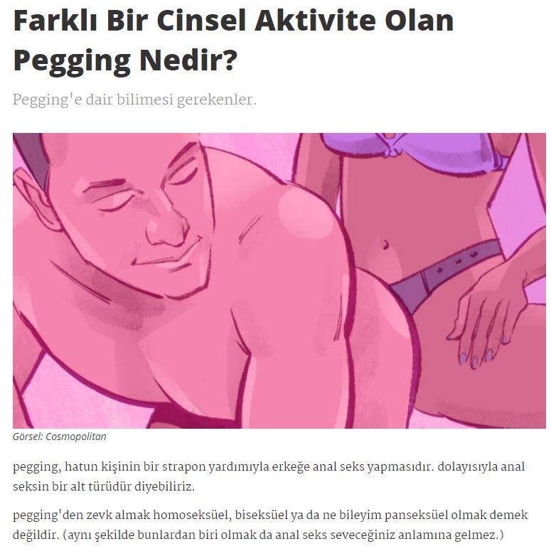 ekşi sözlük ün pegging reklamı yapması.