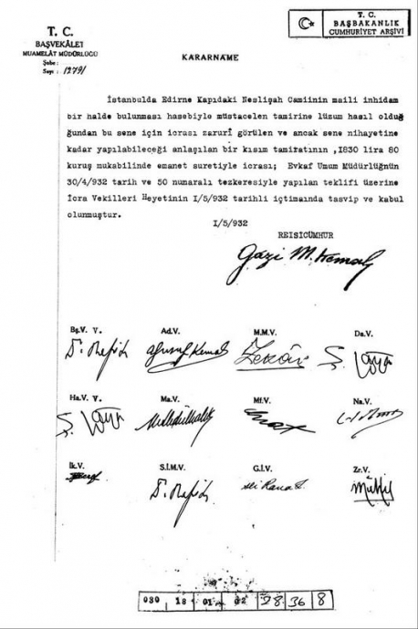 atatürk ün tamir ettirdiği camiler