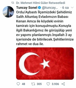 ordu valisinin şehit evini tamir sözünü tutmaması