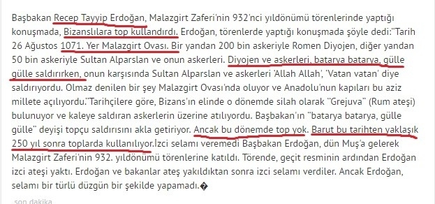 rte nin tarih konusunda gafları sıralı tam liste