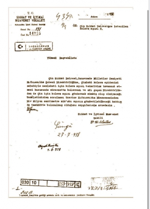 atatürk çin corona virüsü ve aşı