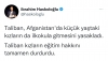 taliban ın kızlara eğitim öğretimi yasaklaması