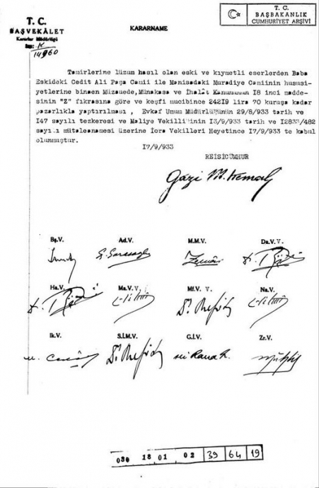 atatürk ün tamir ettirdiği camiler