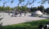 üniversitede çimlere oturan tipler / #1406155