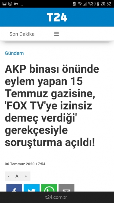 röportaj verdiği için soruşturma açılan gazi
