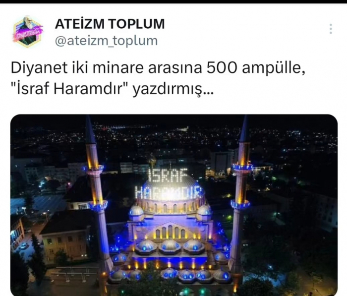 diyanetin israf yazısı