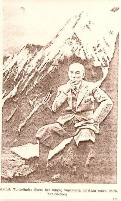 atatürk ün singeç köprüsü hatırası pozu