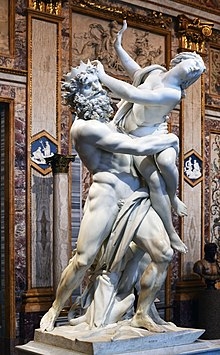 pluto nun proserpina ya tecavüzü heykeli