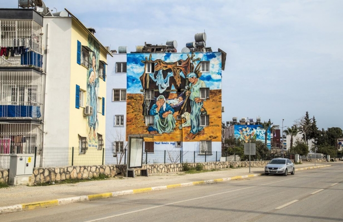 toroslar belediyesinin bina dış cephe uygulaması