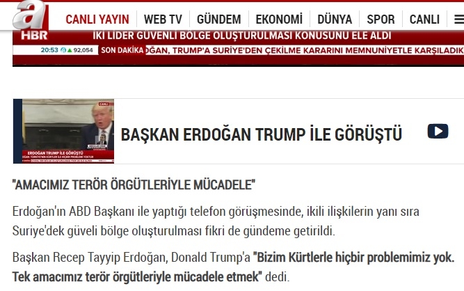 ülkesini tehdit eden adama desteğe hazırız demek