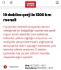 10 dakika şarj ile 1200 km yol giden araba / #2320700