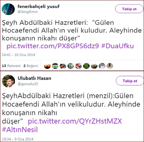 menzil şeyhinin fethullah gülen i övmesi