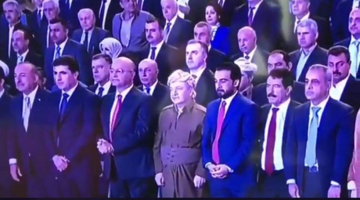 kürdistan şehitleri için saygı duruşu yapan bakan