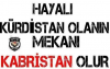 hayali kürdistan olanın mekanı kabristan olur