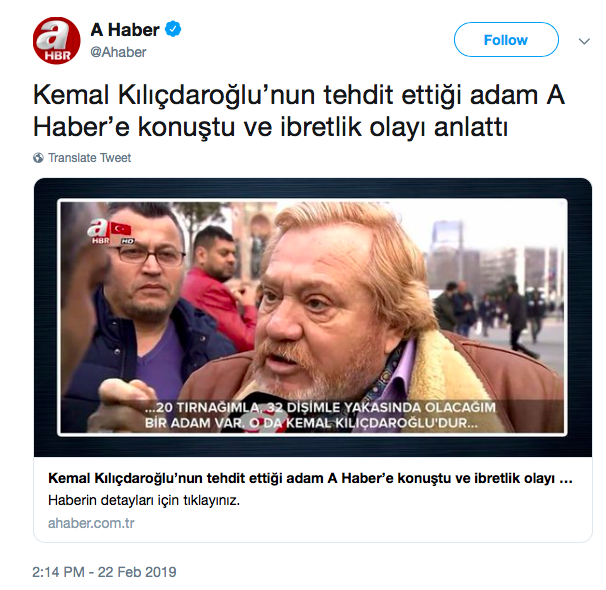 a haber in röportajda dizi oyuncusunu kullanması
